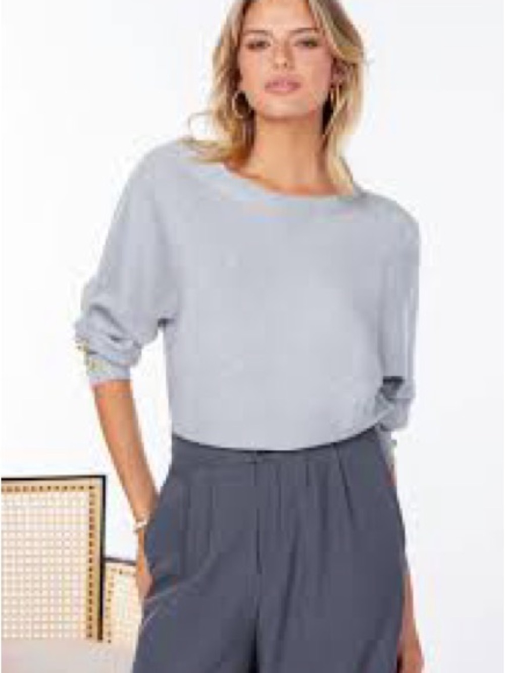 bishop + young Light Pink Boatneck Pullover Sweater